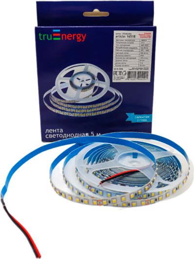 Изображение товара Светодиодная лента Truenergy 24V-120D 9.6W/m 4000K IP20 / 16518 (5м)