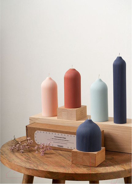 Изображение товара Свеча Tkano Edge / TK22-CND0010 (бежево-розовый)