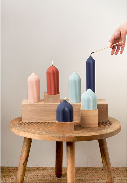 Изображение товара Свеча Tkano Edge / TK22-CND0010 (бежево-розовый)