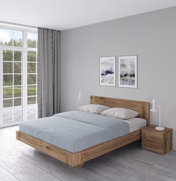 Изображение товара Каркас кровати Drewood Пиастр 160x200 / ПИ.003.500.000.00 (кастел браун)