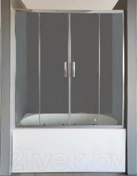 Изображение товара Стеклянная шторка для ванны PELICAN SSW02415