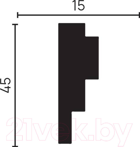 Изображение товара Молдинг Decor-Dizayn DD625 (45x15x2000)
