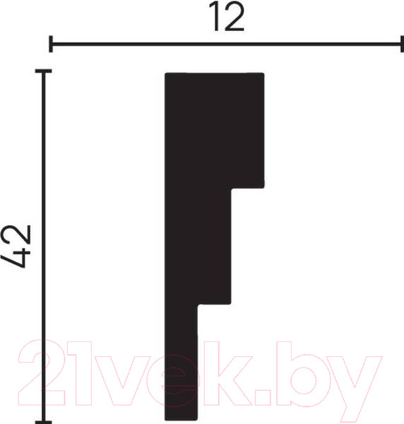 Изображение товара Молдинг Decor-Dizayn DD624 (42x12x2000)