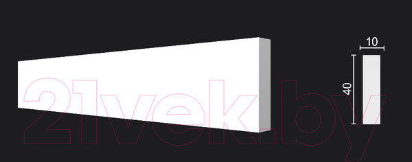 Изображение товара Молдинг Decor-Dizayn DD620 (40x10x2000)