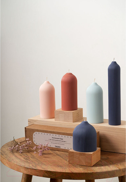 Изображение товара Свеча Tkano Edge / TK22-CND0011 (бежево-розовый)