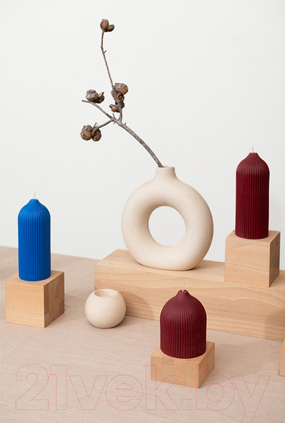 Изображение товара Свеча Tkano Edge / TK22-CND0019 (бордовый)