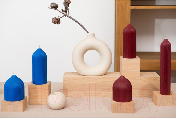 Изображение товара Свеча Tkano Edge / TK22-CND0019 (бордовый)