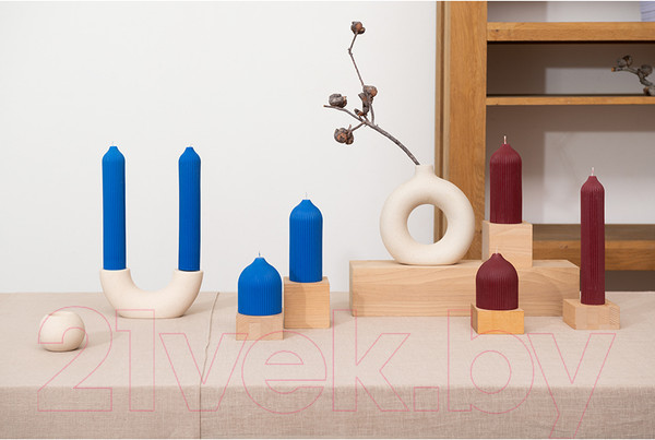 Изображение товара Свеча Tkano Edge / TK22-CND0021 (бордовый)