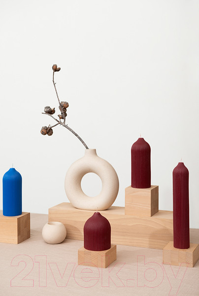 Изображение товара Свеча Tkano Edge / TK22-CND0021 (бордовый)