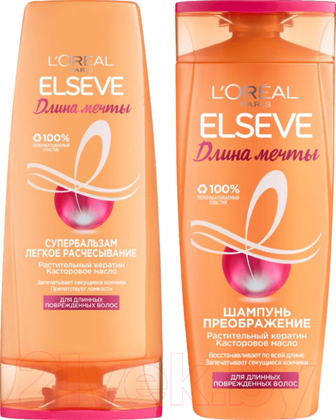 Изображение товара Набор косметики для волос L'Oreal Paris Elseve длина мечты Шампунь 400мл+Бальзам 400мл