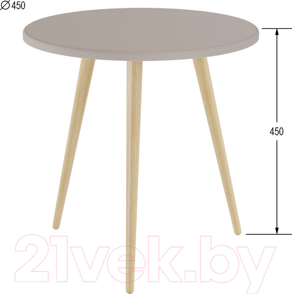 Изображение товара Журнальный столик Калифорния мебель Бекс 450 (крем)