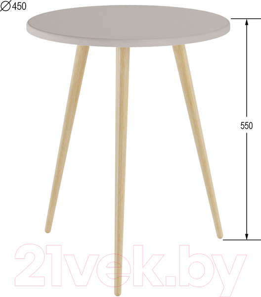 Изображение товара Журнальный столик Калифорния мебель Бекс 550 (крем)