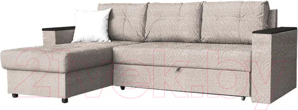 Изображение товара Диван угловой Асмана Фаворит без бара (саванна крем)