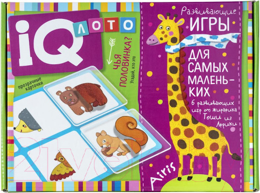Изображение товара Развивающая игра Айрис-пресс Пластиковое лото для малышей. Чья половинка? / 9785811281220