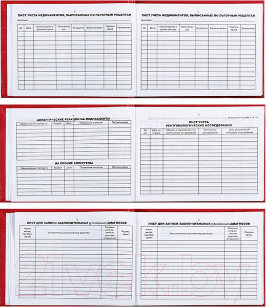 Изображение товара Медицинская карта OfficeSpace История развития ребенка / 266721 (красный)