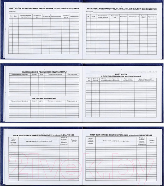 Изображение товара Медицинская карта OfficeSpace История развития ребенка / 266722 (синий)