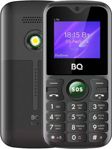Изображение товара Мобильный телефон BQ Life BQ-1853 (черный/зеленый)