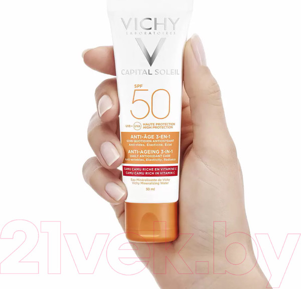 Изображение товара Набор косметики для лица Vichy Крем солнцезащитный SPF50 50мл+Термальная вода 150мл