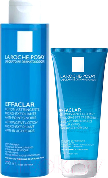 Изображение товара Набор косметики для лица La Roche-Posay Effaclar Гель очищающий 200мл+Лосьон сужающий поры 200мл