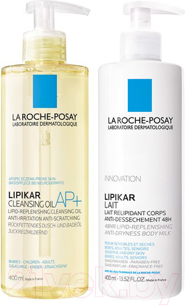 Изображение товара Набор косметики для тела La Roche-Posay Lipikar Масло для душа Ap+ 400мл+Молочко для сухой кожи 400мл