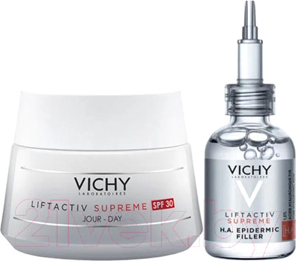 Изображение товара Набор косметики для лица Vichy Liftactiv Supreme Крем SPF30 50мл+Сыворотка д/лица Гиалурон 30мл