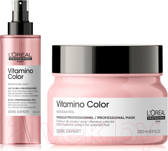 Изображение товара Набор косметики для волос L'Oreal Professionnel Serie Expert Vitamino Color Маска 250мл+Спрей 190мл