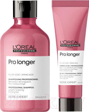Изображение товара Набор косметики для волос L'Oreal Professionnel Pro Longer Крем термозащитный 150мл+Шампунь 300мл