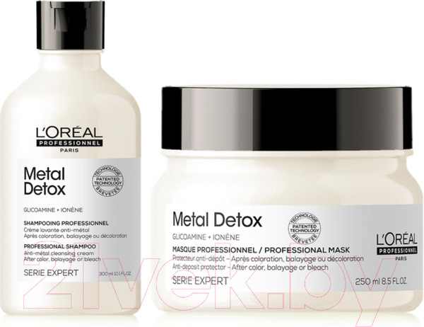 Изображение товара Набор косметики для волос L'Oreal Professionnel Serie Expert Мetal Detox Шампунь 300мл+Маска 250мл