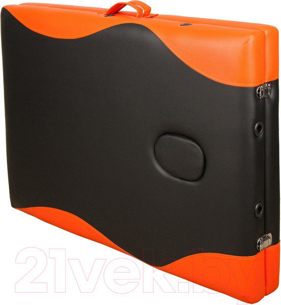 Изображение товара Массажный стол Atlas Sport Складной 2-с 60см (черный/оранжевый/деревянный)