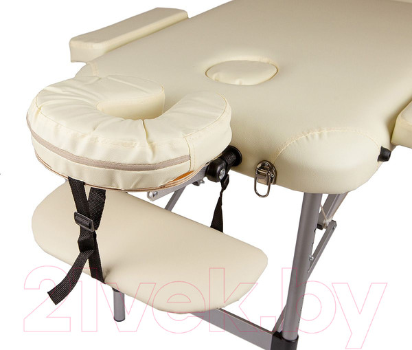Изображение товара Массажный стол Atlas Sport Складной 3-с 60см (бежевый/ алюминиевый)