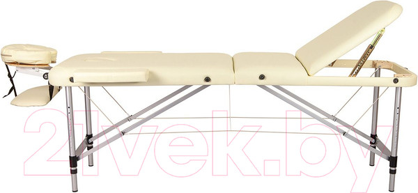 Изображение товара Массажный стол Atlas Sport Складной 3-с 60см (бежевый/ алюминиевый)