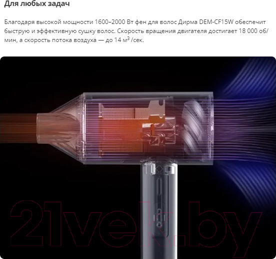 Изображение товара Фен Deerma DEM-CF15W