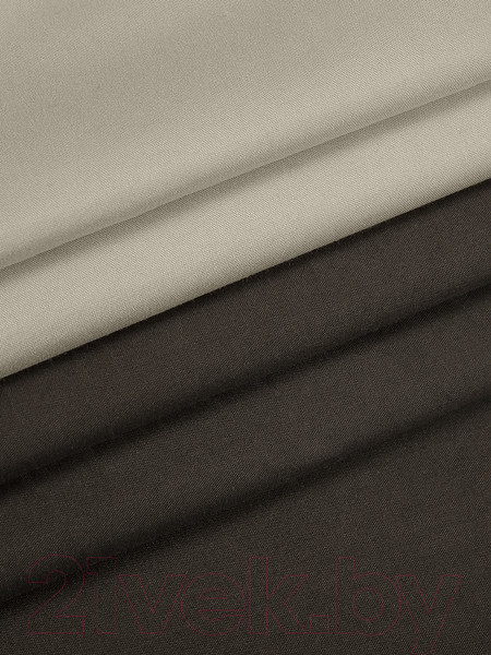 Изображение товара Комплект постельного белья Amore Mio Мако-сатин Andrew Микрофибра 1.5сп / 22230 (коричневый/светло-серый)