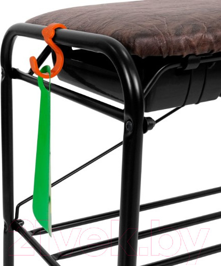 Изображение товара Полка для обуви ЗМИ Альфа 33 с сиденьем и ящиком / ПДО А33СЯ (черный)