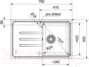 Изображение товара Мойка кухонная Franke BSG 611-78L (114.0683.322)