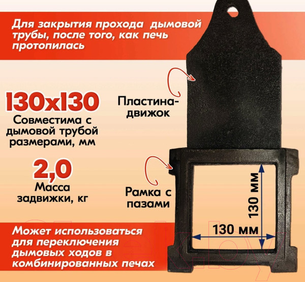 Изображение товара Задвижка дымохода БЛЗ ЗВ-1