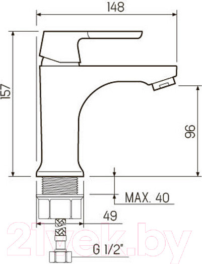 Изображение товара Смеситель РМС SL123-001F