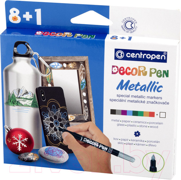 Изображение товара Набор маркеров Centropen Decor Pen Metallic 2737 / 5 2737 0901 (9шт)