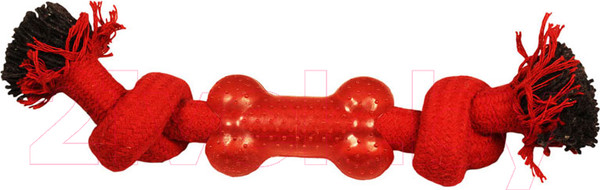 Изображение товара Игрушка для собак Triol Веревка-канат 2 узла и кость / 12111065