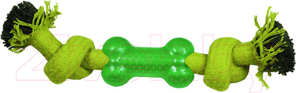 Изображение товара Игрушка для собак Triol Веревка-канат 2 узла и кость / 12111065