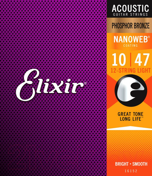 Изображение товара Струны для 12-струнной гитары Elixir Strings 16152 10-47