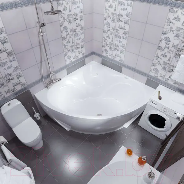 Изображение товара Ванна акриловая Triton Сабина 160x160 Экстра Комфорт (с гидромассажем)