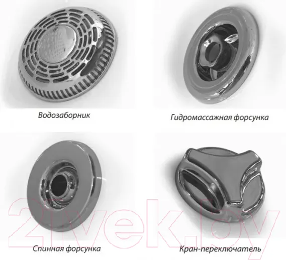 Изображение товара Ванна акриловая Triton Мари 170x110 Комфорт L (с гидромассажем)