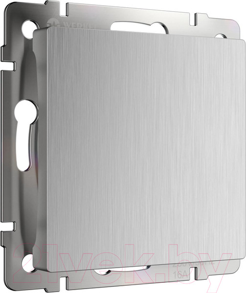 Изображение товара Декоративная заглушка для розетки Werkel W1159209 (серебристый/рифленый)