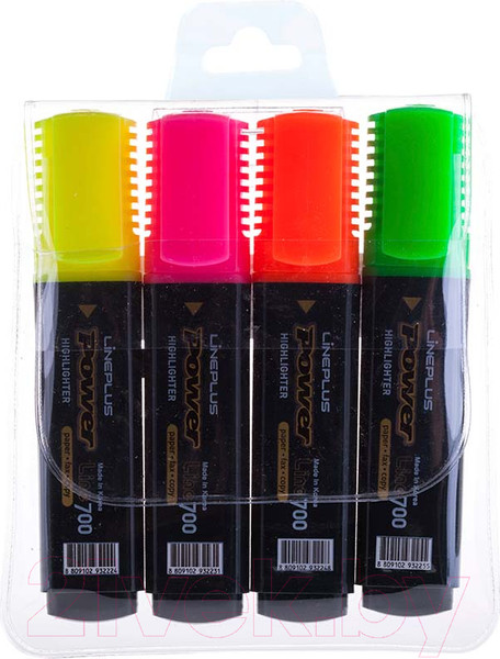 Изображение товара Набор маркеров Line Plus HI-700C / 4HI-700C (4шт)