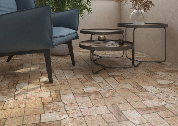 Изображение товара Плитка Cersanit Exterio Рельеф 16433 (298x298, бежевый)