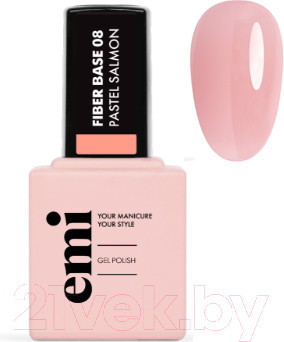 Изображение товара База для гель-лака E.Mi E.MiLac Fiber Base Gel Pastel Salmon №8  (15мл)