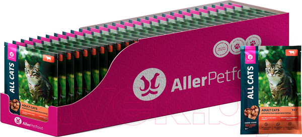 Изображение товара Влажный корм для кошек All Cats Тефтельки с говядиной в соусе (85г)