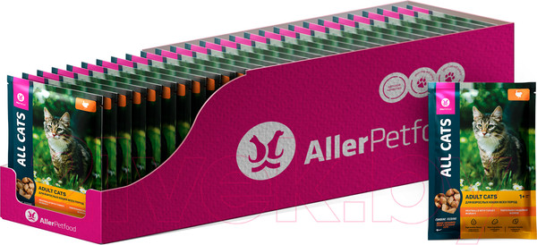 Изображение товара Влажный корм для кошек All Cats Тефтельки с индейкой в соусе (85г)