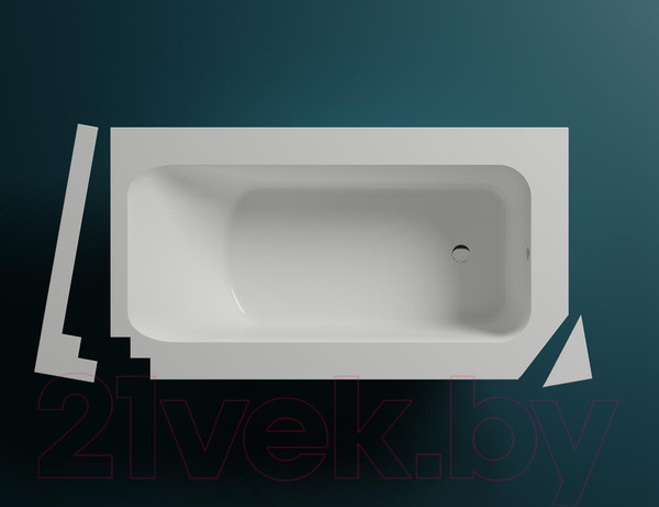 Изображение товара Ванна из искусственного мрамора Salini Orlando Vasta Kit 190x100 / 102114G